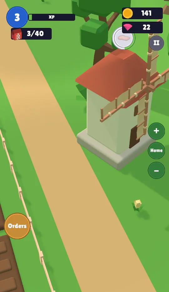 Farm Demo: windmill turning wheat and milk into bread